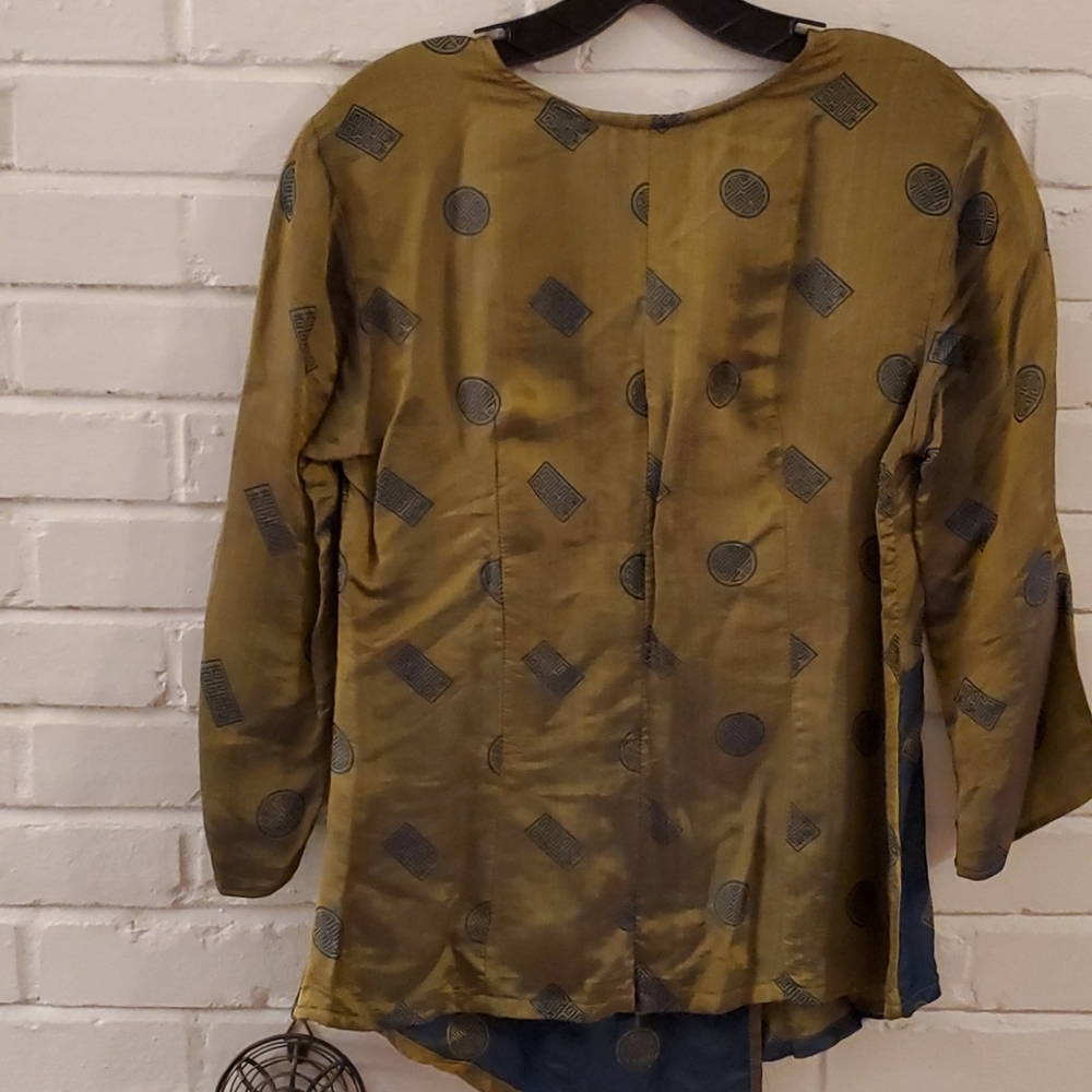 Global village silk boho top - Picture 3 of 8